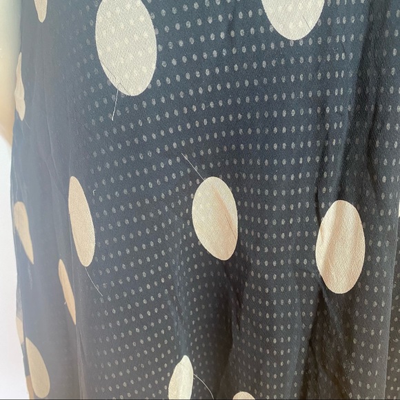 SARA CAMPBELL VINTAGE POLKADOT SILK CHIFFON DRESS - Picture 10 of 15